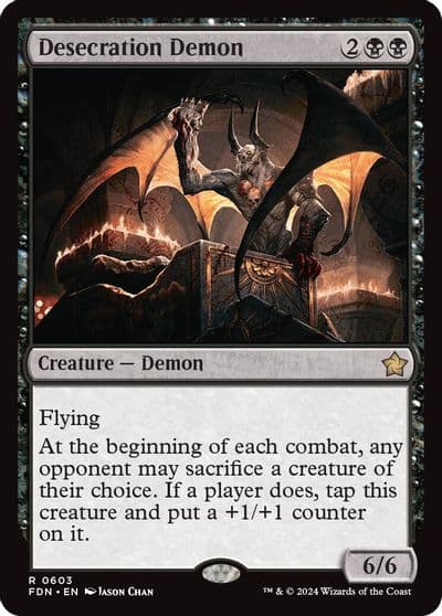 Desecration Demon Foundations Magic card