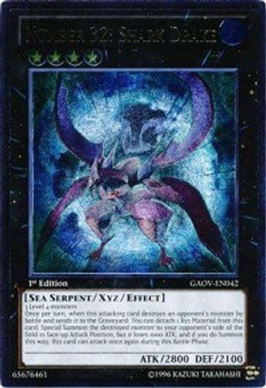 Number 32 Shark Drake UTR Galactic Overlord Yu-Gi-Oh! card