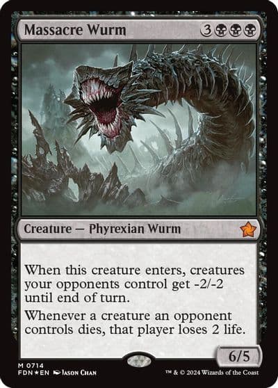 Massacre Wurm 0714 Foundations Magic card