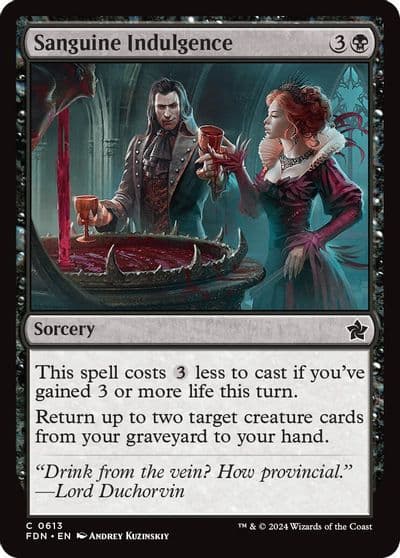 Sanguine Indulgence Foundations Magic card