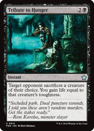 Tribute to Hunger Foundations Magic card