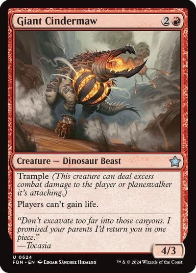 Giant Cindermaw Foundations Magic card