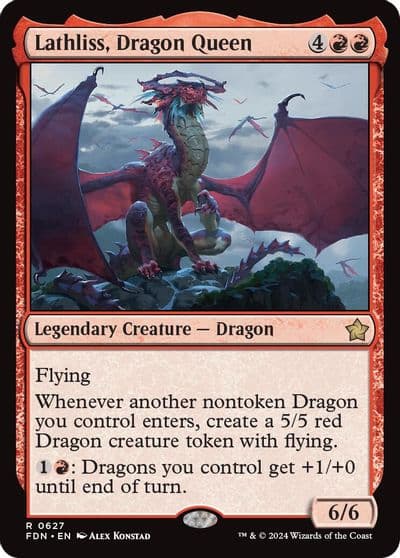 Lathliss Dragon Queen Foundations Magic card