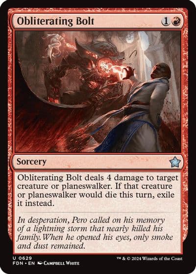 Obliterating Bolt Foundations Magic card