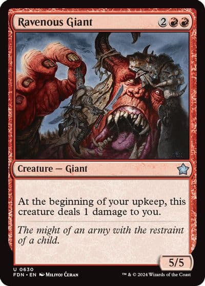 Ravenous Giant Foundations Magic card