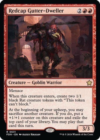 Redcap Gutter Dweller Foundations Magic card
