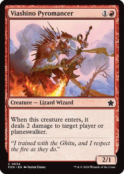 Viashino Pyromancer Foundations Magic card