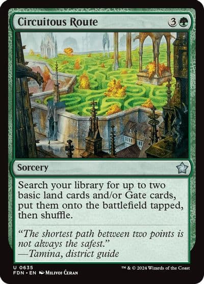 Circuitous Route Foundations Magic card