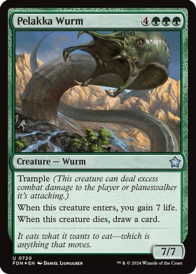 Pelakka Wurm 0720 Foundations Magic card