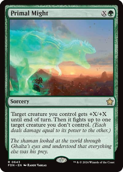 Primal Might 0643 Foundations Magic card