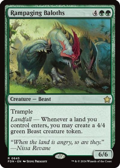 Rampaging Baloths Foundations Magic card