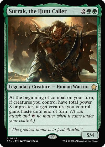 Surrak the Hunt Caller 0647 Foundations Magic card
