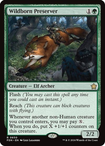 Wildborn Preserver Foundations Magic card