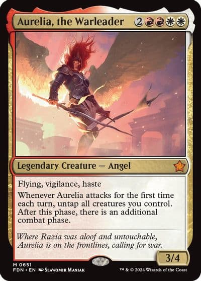 Aurelia the Warleader Foundations Magic card