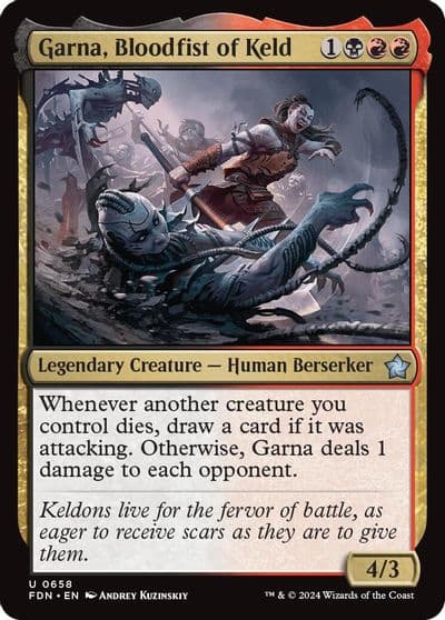 Garna Bloodfist of Keld Foundations Magic card
