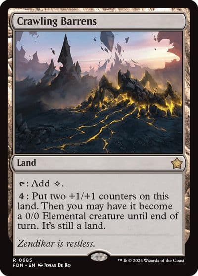 Crawling Barrens Foundations Magic card