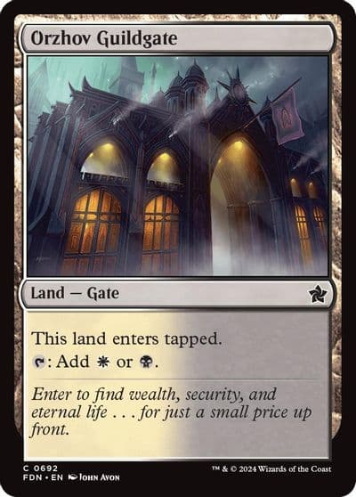 Orzhov Guildgate Foundations Magic card