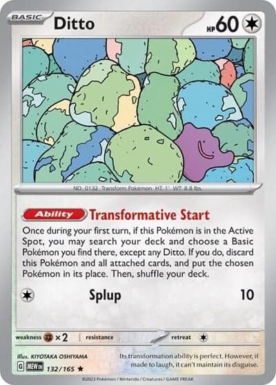 Ditto Deck Exclusives Pokemon card
