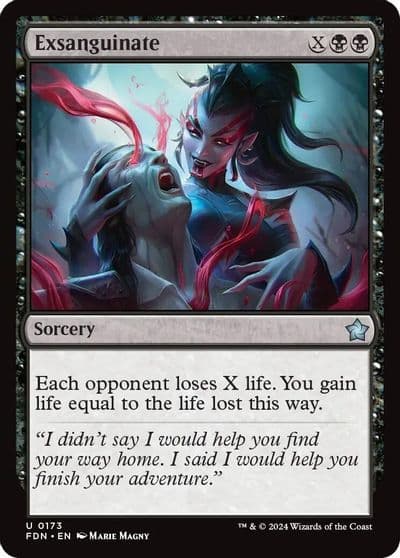 Exsanguinate Foundations Magic card