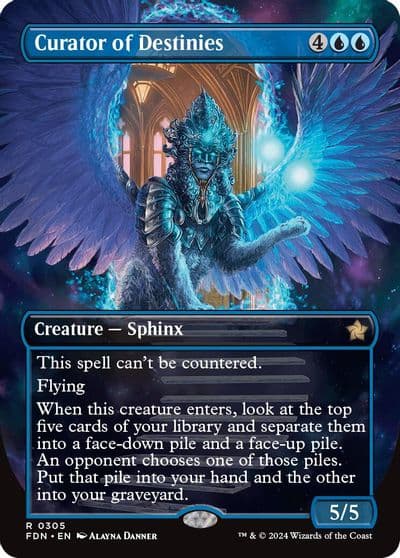 Curator of Destinies Borderless Foundations Magic card