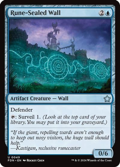 Rune Sealed Wall 0049 Foundations Magic card