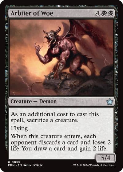 Arbiter of Woe Foundations Magic card