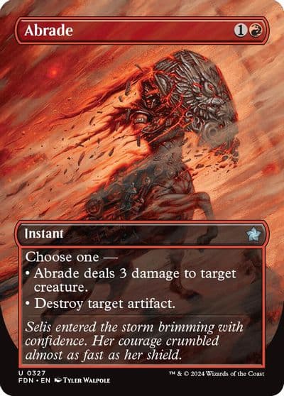 Abrade Borderless Foundations Magic card
