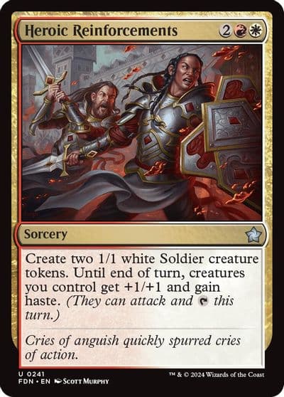 Heroic Reinforcements Foundations Magic card