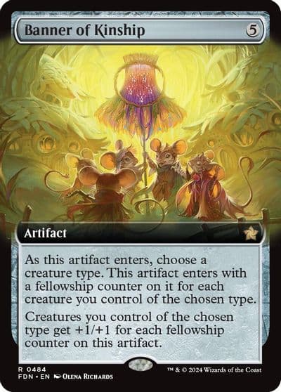 Banner of Kinship Extended Art Foundations Magic card