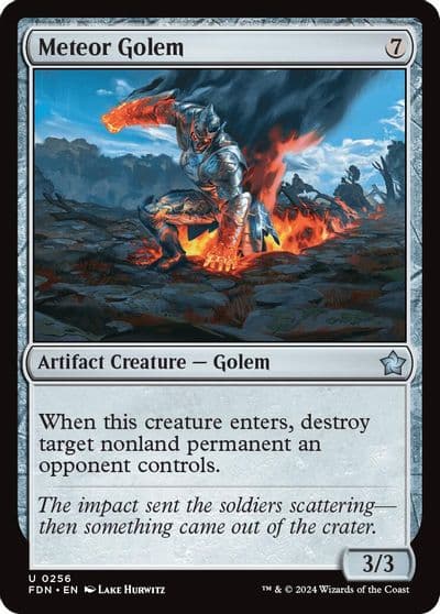 Meteor Golem Foundations Magic card