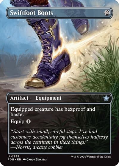 Swiftfoot Boots Borderless Foundations Magic card