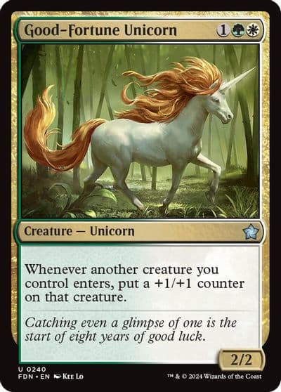 Good Fortune Unicorn Foundations Magic card