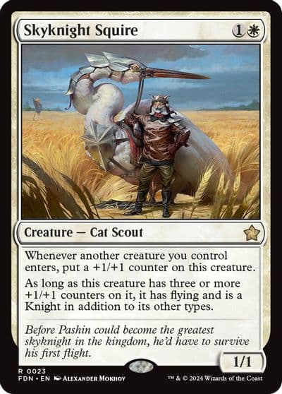 Skyknight Squire Foundations Magic card