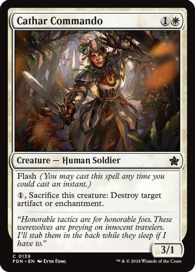 Cathar Commando Foundations Magic card