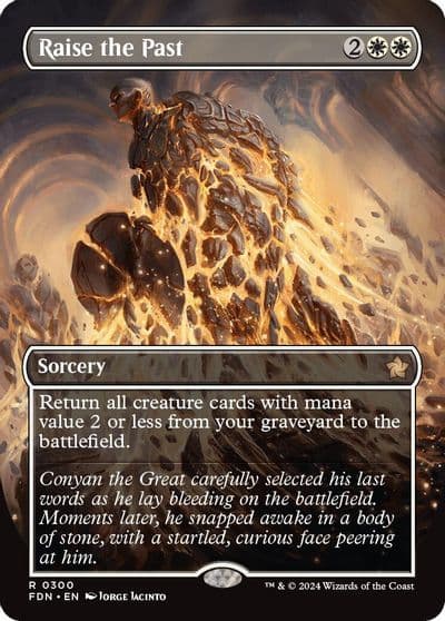 Raise the Past Borderless Foundations Magic card
