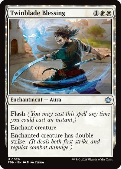 Twinblade Blessing Foundations Magic card