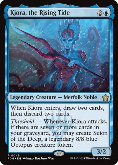 Kiora the Rising Tide Foundations Magic card