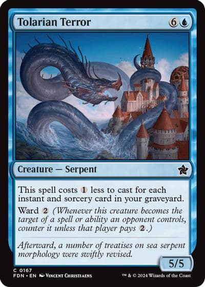Tolarian Terror Foundations Magic card