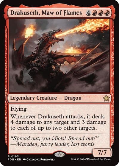 Drakuseth Maw of Flames 0193 Foundations Magic card