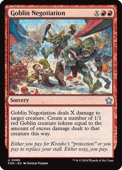 Goblin Negotiation Foundations Magic card