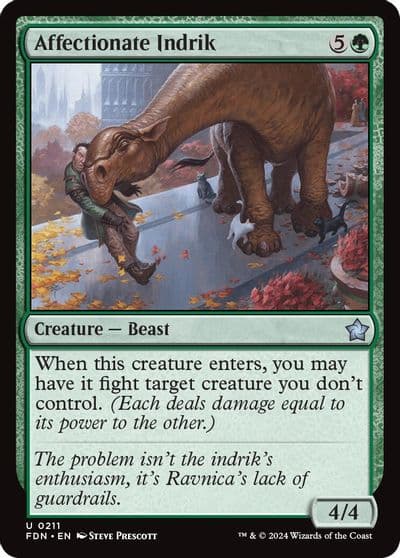 Affectionate Indrik Foundations Magic card