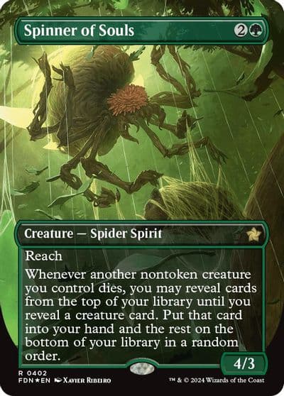 Spinner of Souls Borderless Mana Foil Foundations Magic card
