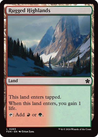 Rugged Highlands Foundations Magic card