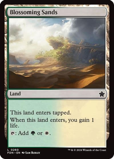 Blossoming Sands Foundations Magic card