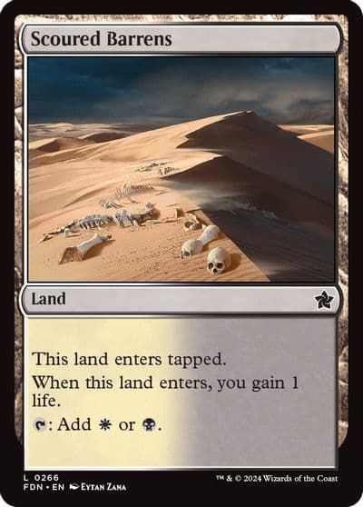 Scoured Barrens Foundations Magic card