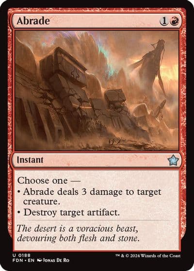 Abrade Foundations Magic card