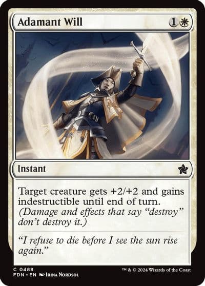 Adamant Will Foundations Magic card