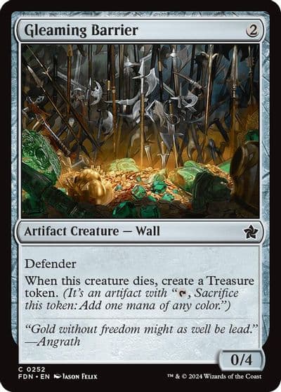 Gleaming Barrier Foundations Magic card