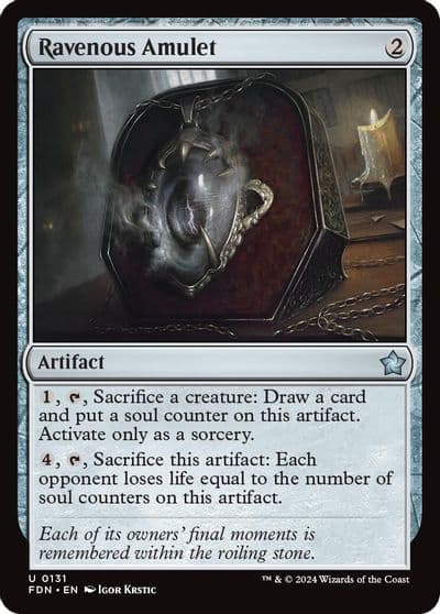 Ravenous Amulet Foundations Magic card
