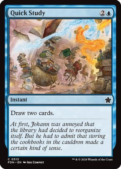 Quick Study Foundations Magic card